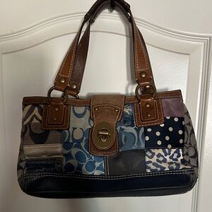 Coach Multicolor Patchwork Shoulder Bag